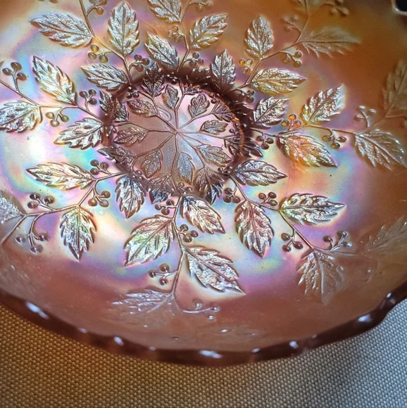 FENTON Vintage Marigold Carnival Glass Bowl - Picture 5 of 8